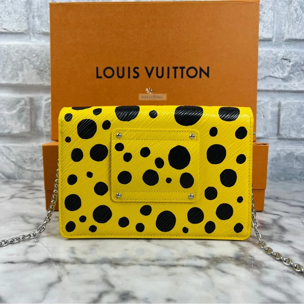Louis Vuitton x Yayoi Kusama Twist Belt Chain Wallet In Jaune Noir